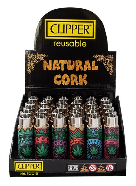 Clipper - Kork Cover - Mandala Hemp Leaves - Display - 30 Stück