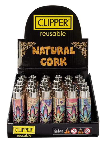 Clipper - Kork Cover - Hemp Leaves - Display - 30 Stück
