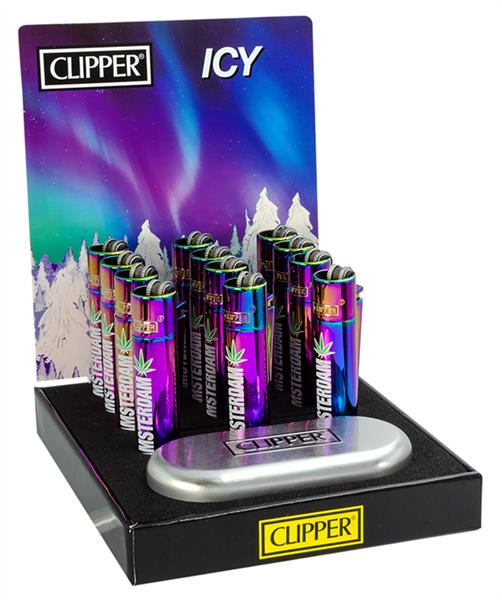 Clipper - Metal - ICY - AMSTERDAM - Leaf - Display - 12 Stück