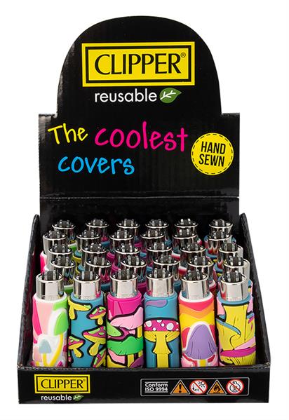 Clipper - Silikon Cover - Magic Mushrooms - Display - 30 Stück