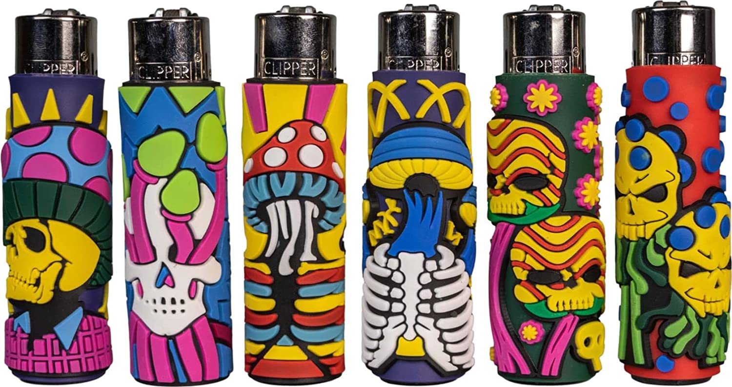 Clipper - Silikon Cover - Mushroom Skulls - Display - 30 Stück Bild 2