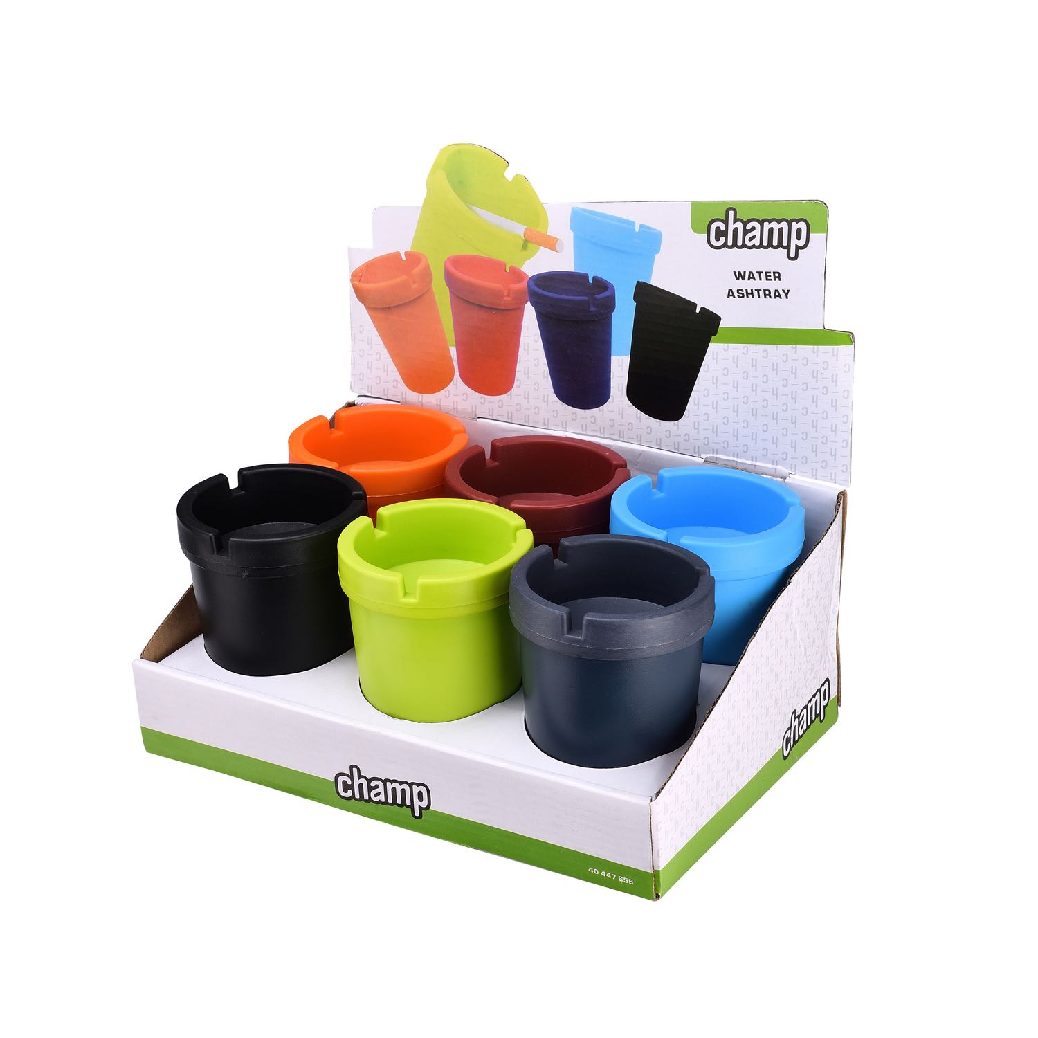 Color Auto Aschenbecher - Display - 6 Stück