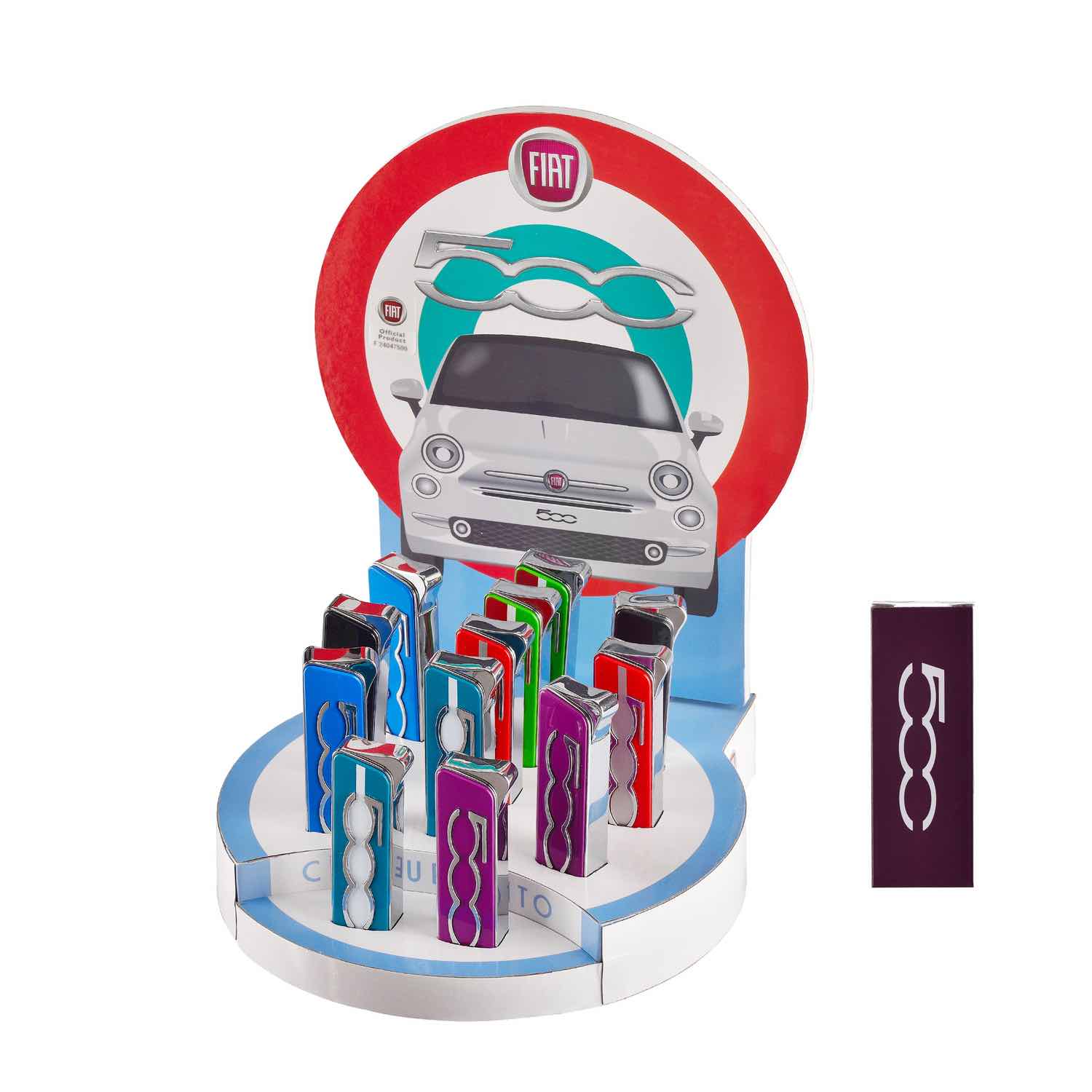 FIAT 500 - Feuerzeug - Badge/Logo - Display - 12 Stück