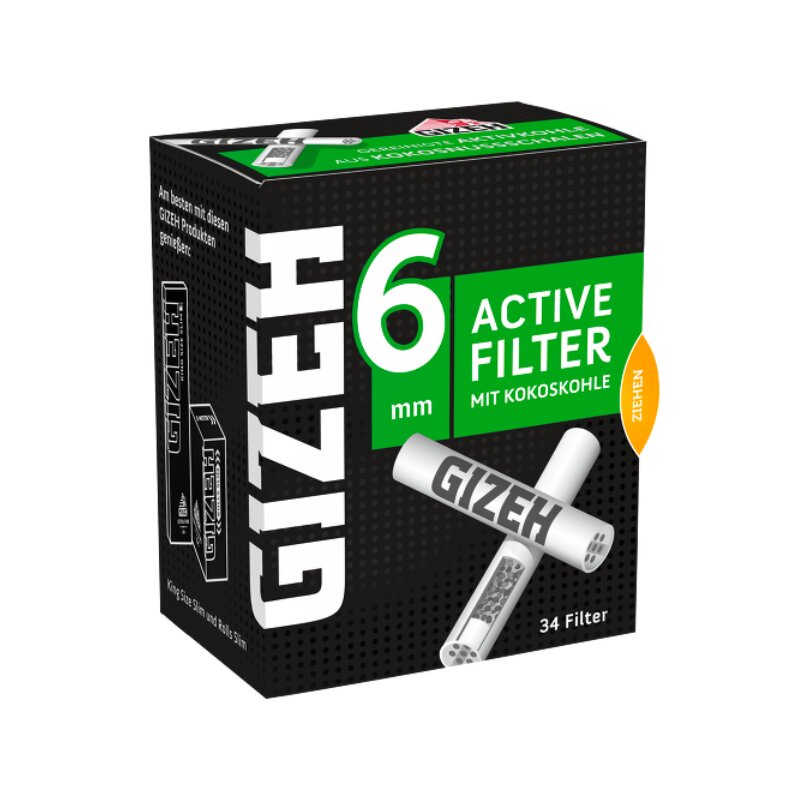GIZEH - Active Filter 6mm - Black - Box - 10 x 34 Stück Bild 2