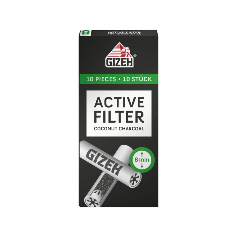 GIZEH - Active Filter 8mm - Black - Box - 25 x 10 Stück Bild 2