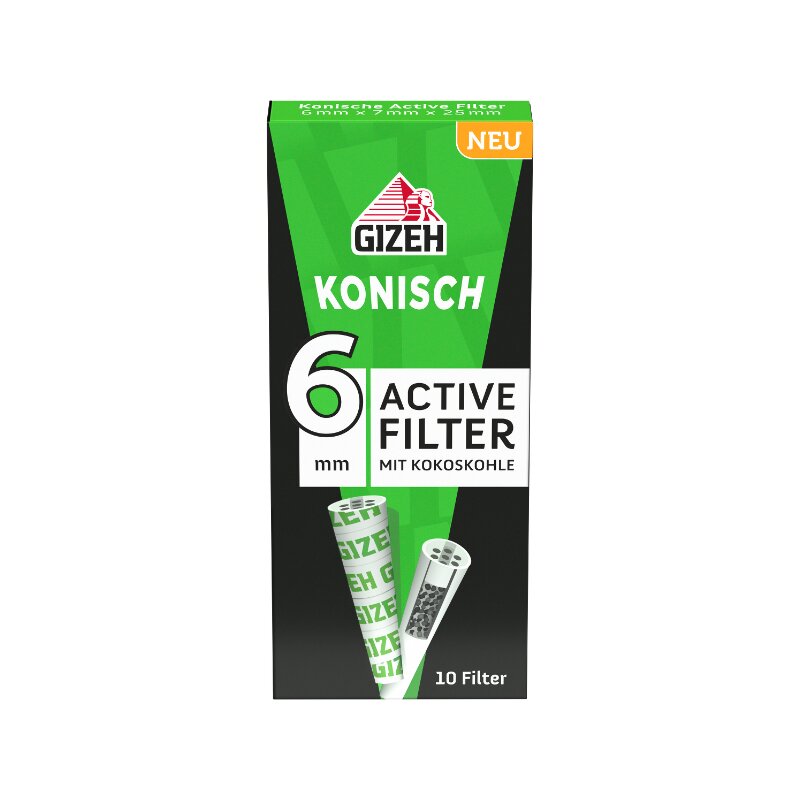 GIZEH - Active Filter konisch - Black - Box - 20 x 10 Stück Bild 2