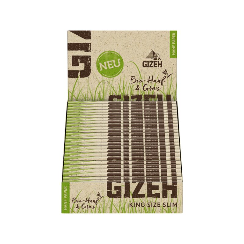 GIZEH - King Size Slim - Hanf & Gras - Box - 25 x 34 Stück