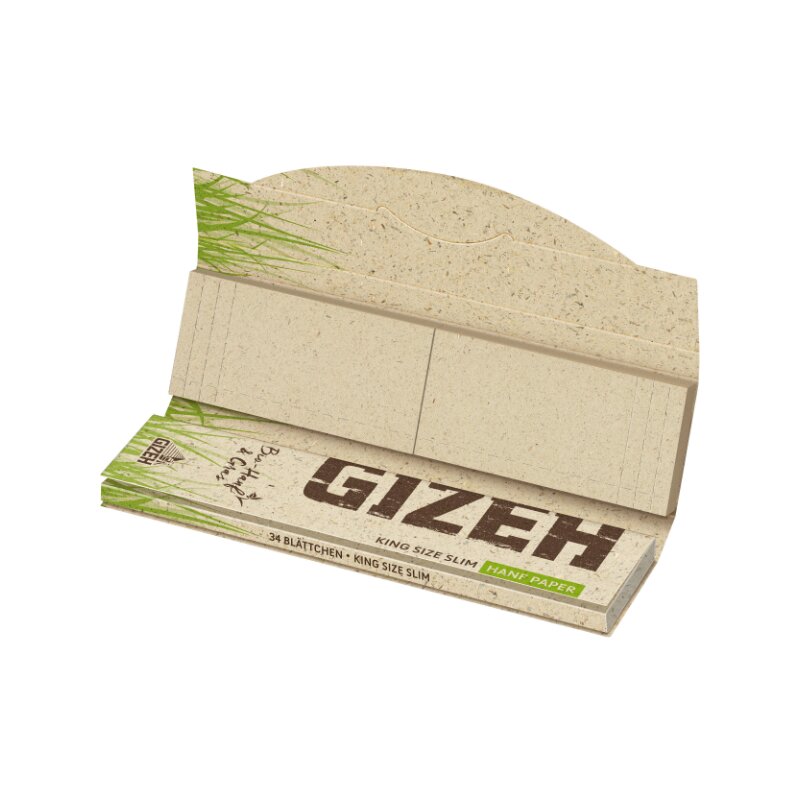 GIZEH - King Size Slim + Tips - Hanf & Gras - Box - 24 Stück Bild 3