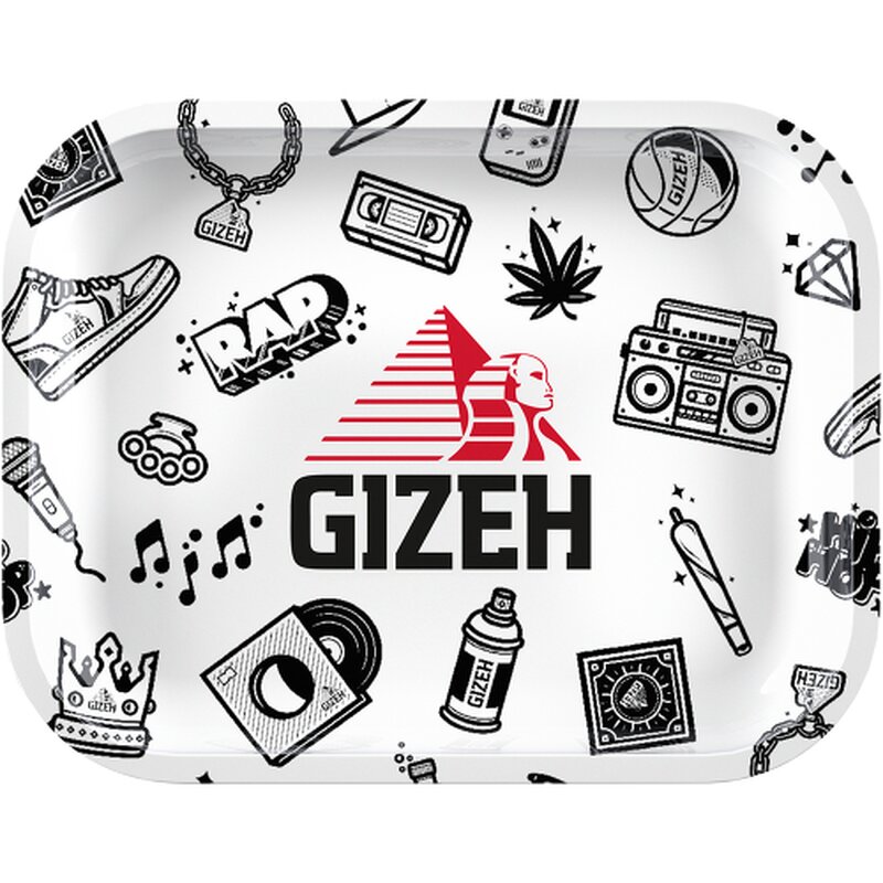 GIZEH - Rolling Tray - 18 x 14cm - Comic white - Small
