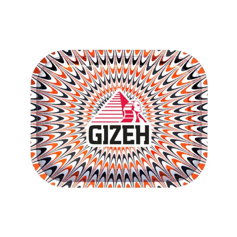 GIZEH - Rolling Tray - 18 x 14cm - Trippy red white - Small