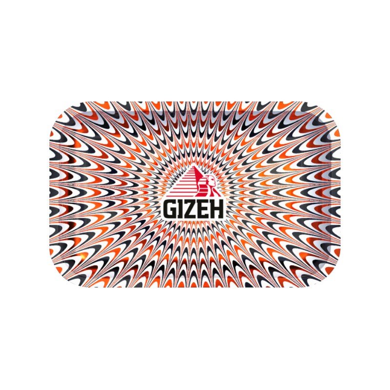GIZEH - Rolling Tray - 27.5 x 17.5cm - Trippy red white - Medium