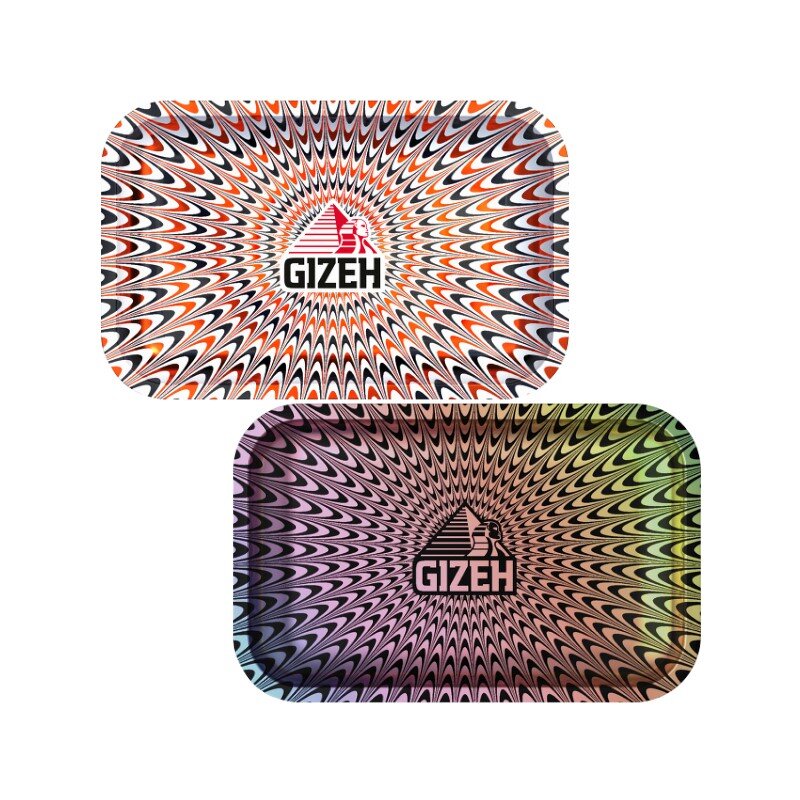 GIZEH - Rolling Tray - 27.5 x 17.5cm - Trippy red white - Medium Bild 2