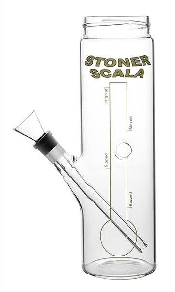 Glas Bottle Bong - Stoner Scala - 22cm