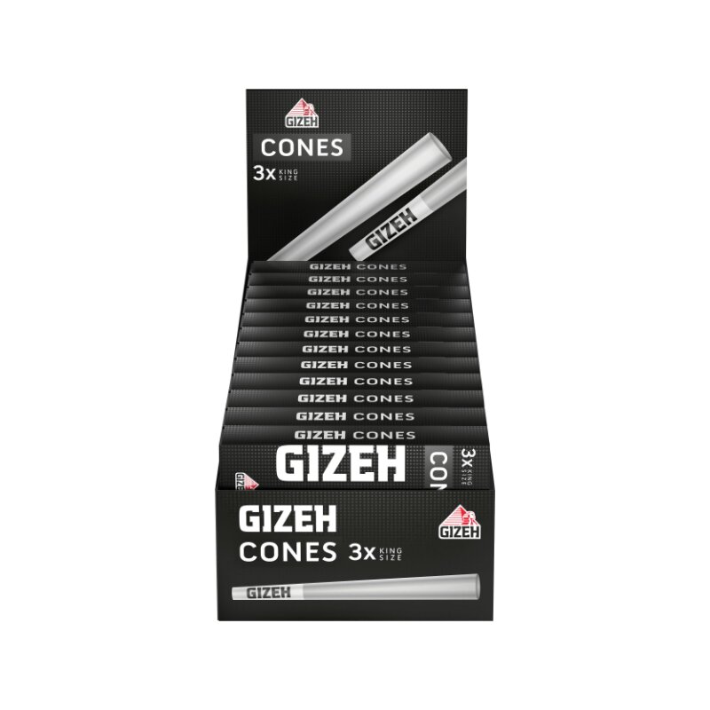 GIZEH - Cones - Black - 24 x 3 Stück