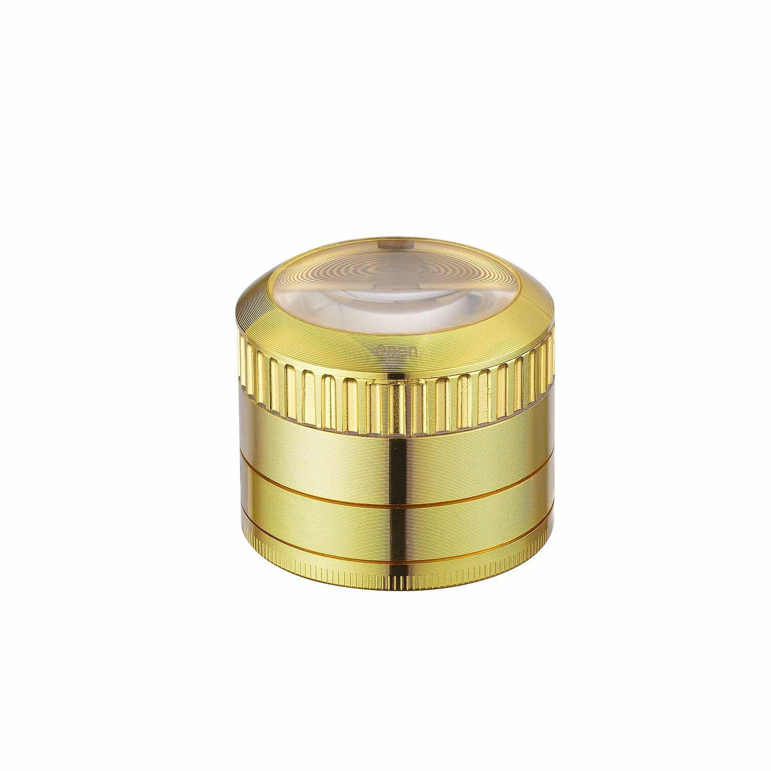 Champ High - Grinder Magnifier Gold mit Lupe und Staufach - 50mm - 4 Layers Bild 2