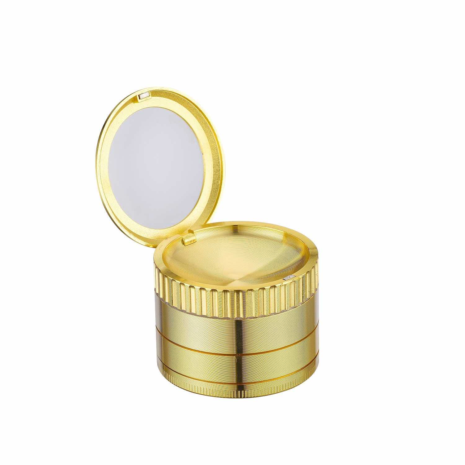 Champ High - Grinder Magnifier Gold mit Lupe und Staufach - 50mm - 4 Layers Bild 3