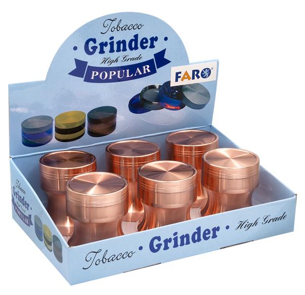Grinder Metall Rosengold - 52mm - 4 Layers - Display - 6 Stück