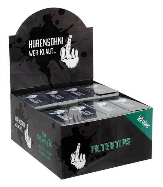 Filter Tips - Hurensohn wer klaut - 60x25mm - 40 Stück - Display à 48 Stück