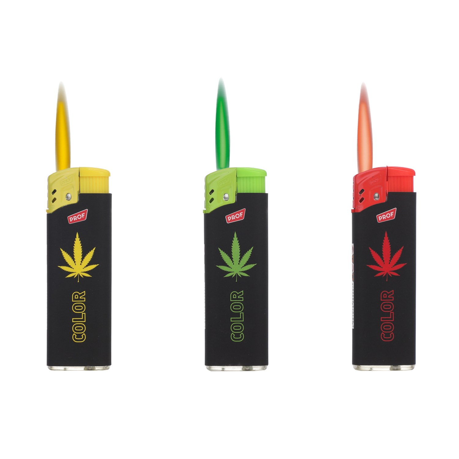 Hemp Leaf Feuerzeug - Turboflame Multicolor - Display - 50 Stück Bild 2