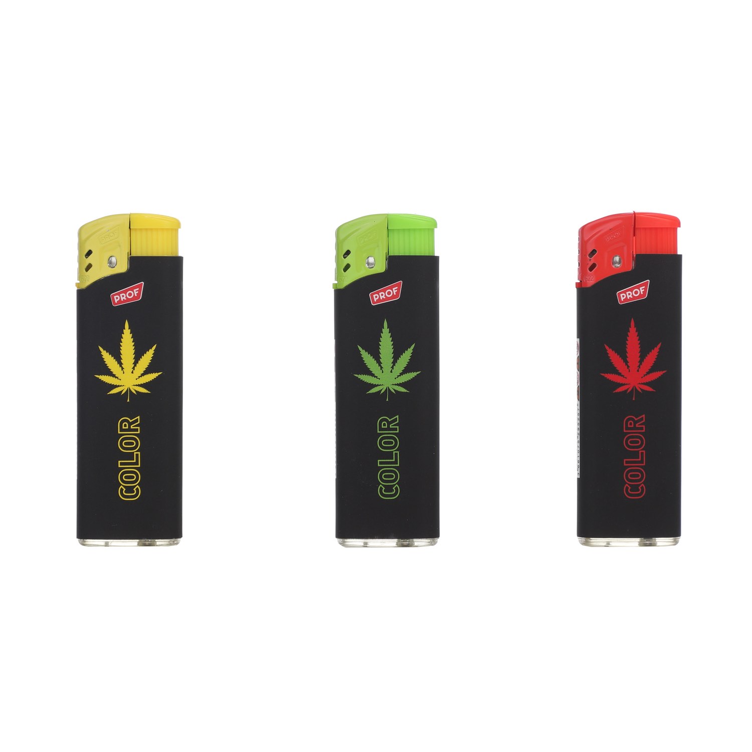 Hemp Leaf Feuerzeug - Turboflame Multicolor - Display - 50 Stück Bild 3