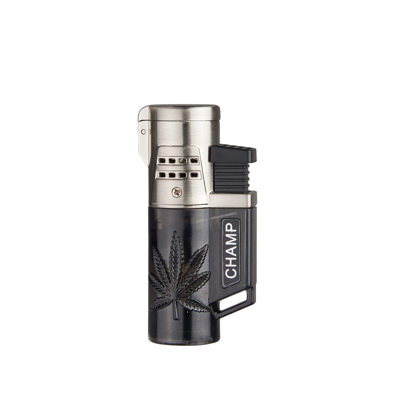 Champ - Hemp Leaf Feuerzeug mit 2 blauen Flammen - Display - 12 Stück Bild 6