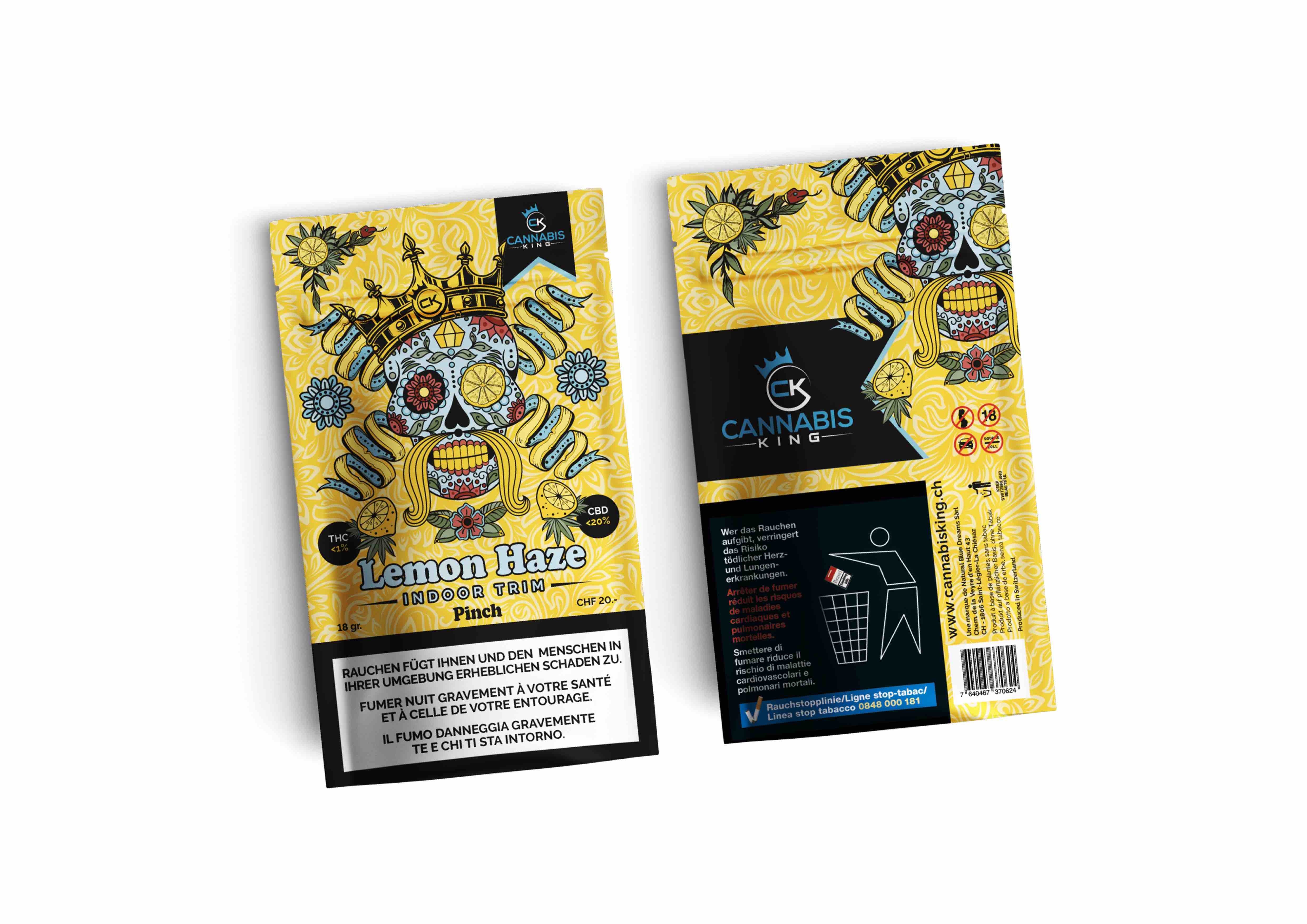 Cannabis King - Lemon Haze Indoor CBD Pinch - 18g