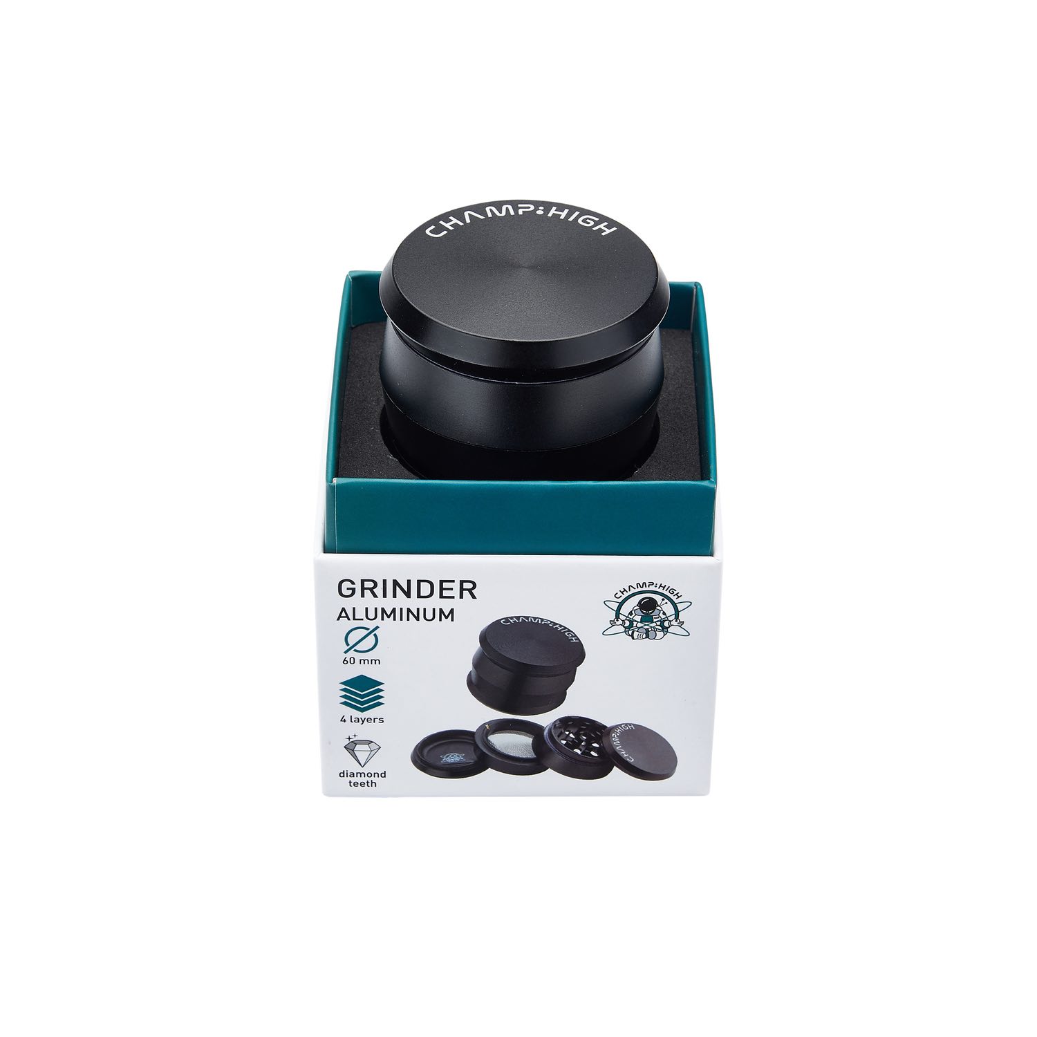 Champ High - Grinder Matt Black - 60mm - 4 Layers