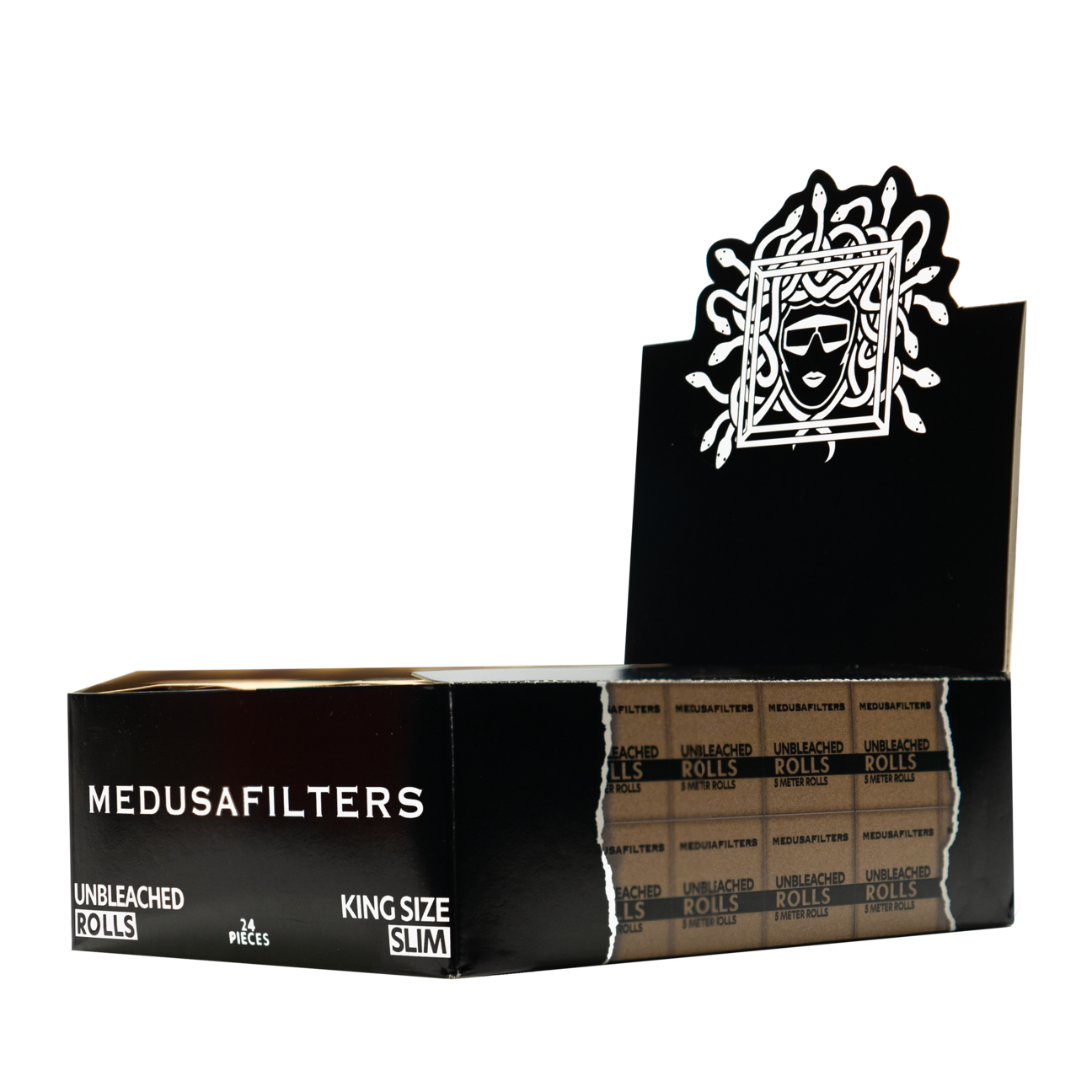 MedusaFilters - Medusa Rolls - King Size Slim - 5 Meter - unbleached - Display - 24 Stück Bild 4