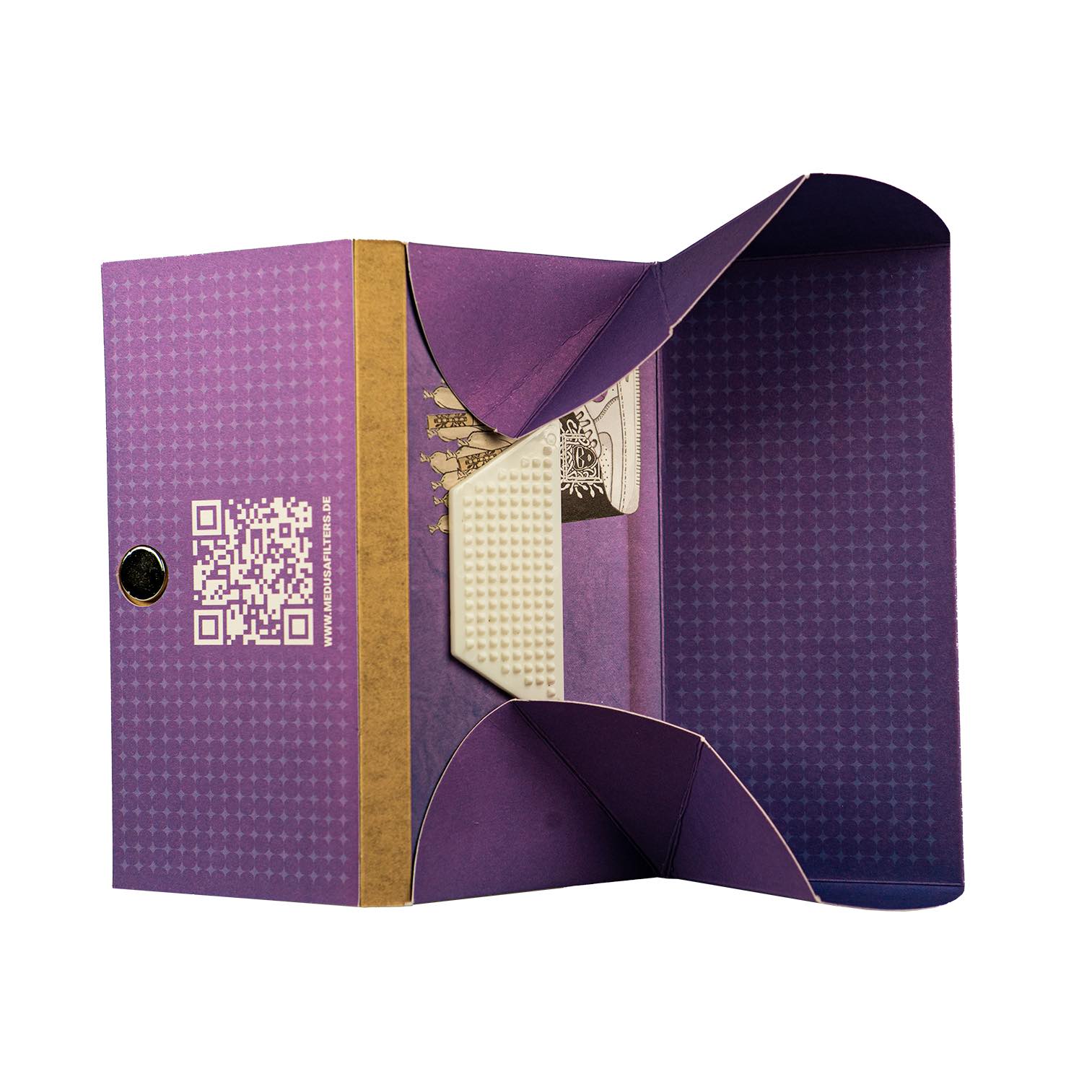 MedusaFilters - Papers 3 in 1 - 64 Longpapers Unbleached + Tray + Grindfläche - Box - 16 Stück Bild 3