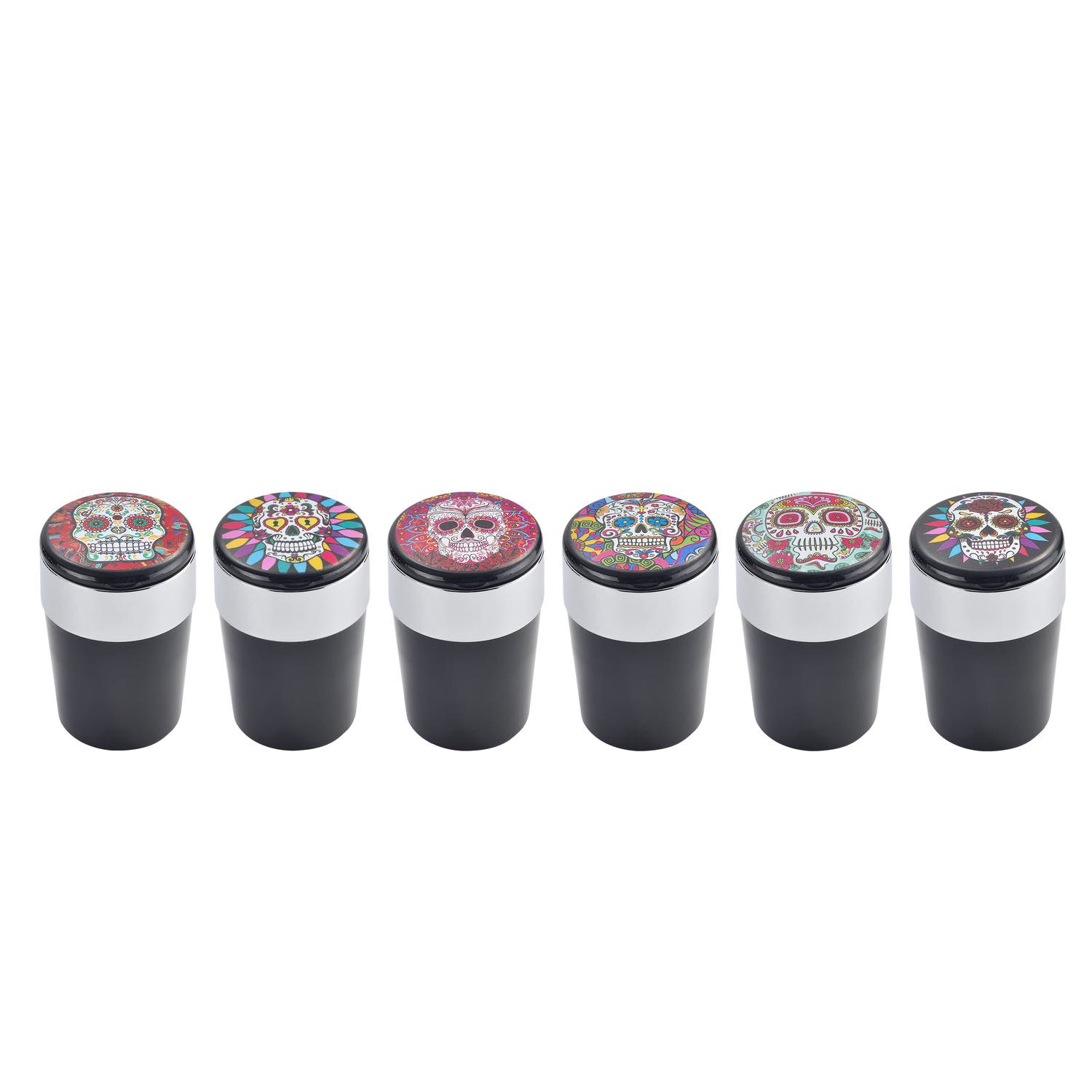 Mexican Skull Auto Aschenbecher mit LED Beleuchtung - Display - 6 Stück Bild 2