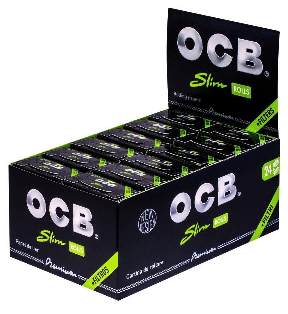 OCB - Premium Slim Rolls + Tips - Box - 24 Stück