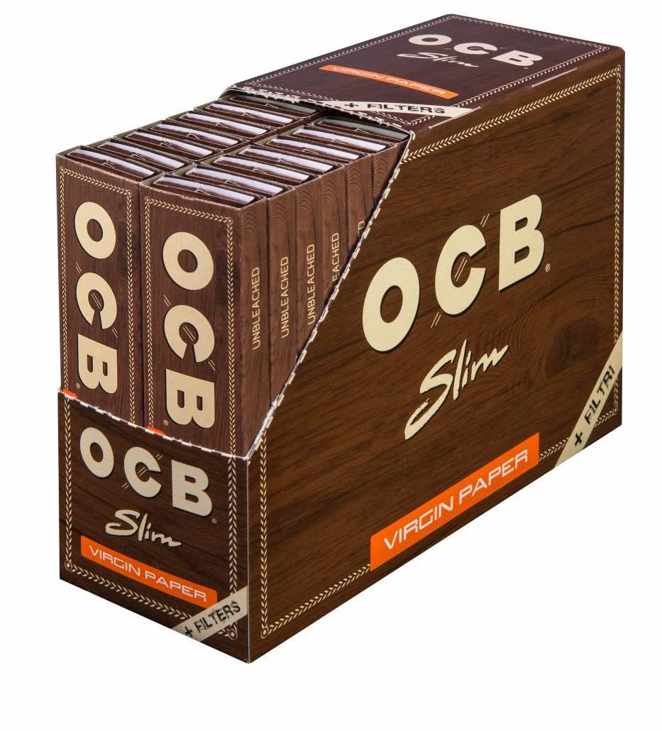 OCB - Virgin Slim Unbleached + Tips - Box - 32 x 32 Stück