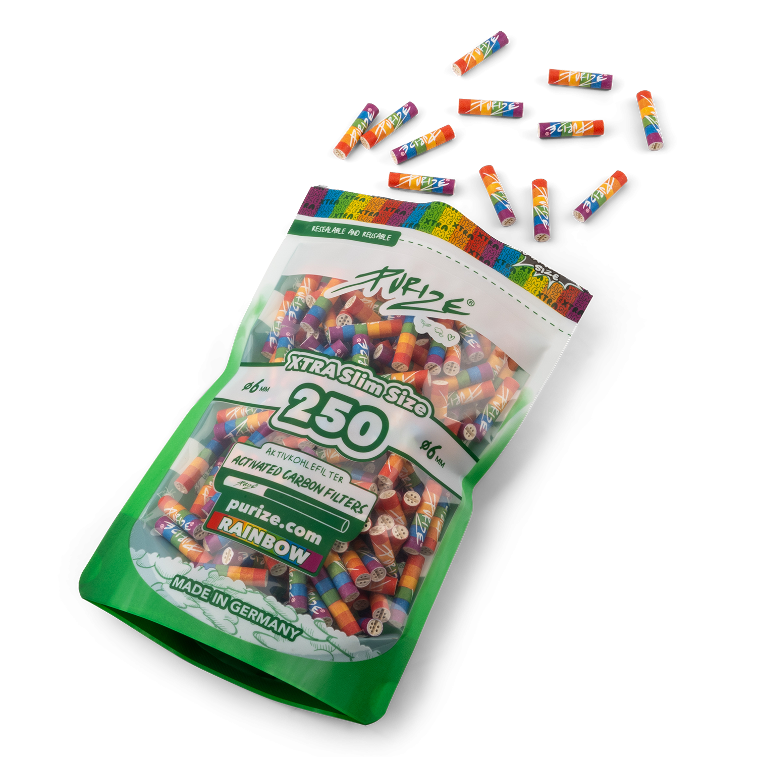 Purize - Xtra Slim Size - 250 Stück - Rainbow Bild 2