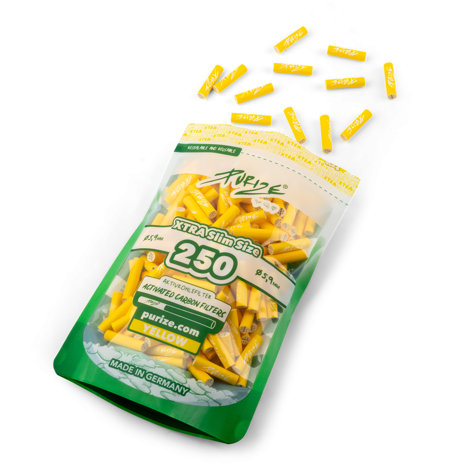 Purize - Xtra Slim Size - 250 Stück - Yellow Bild 2