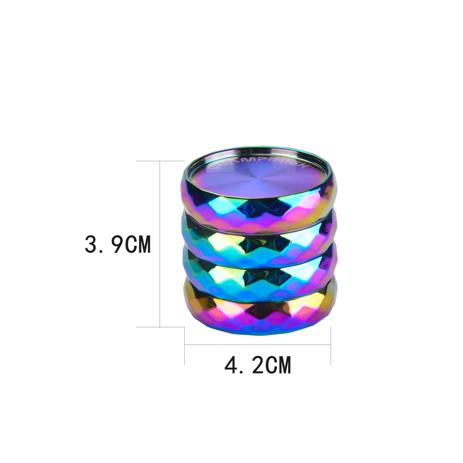 Champ High - Grinder Rainbow Diamond - 42mm - 4 Layers - Display - 9 Stück Bild 4