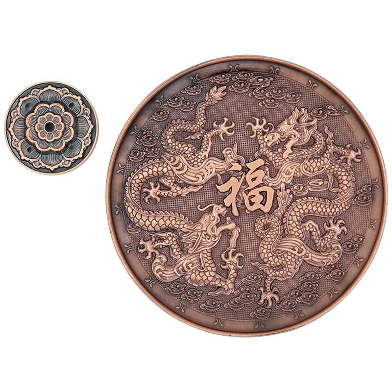 Räucherstäbchenhalter - Metall - Chinesischer Drachen - Kupfer - 1 Stück Bild 3