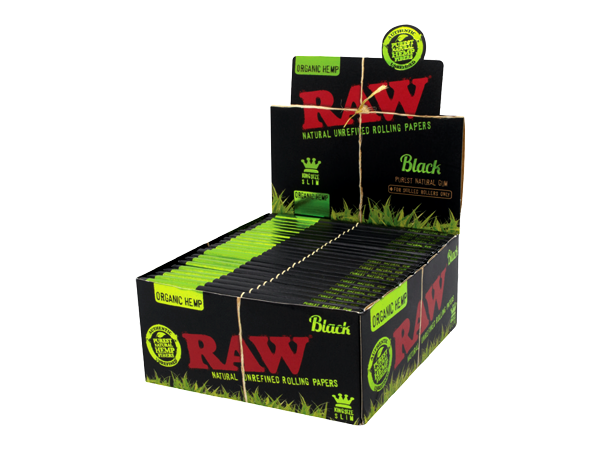 RAW - Black Organic Hemp Kingsize Slim - Box - 50 x 32 Stück Bild 2