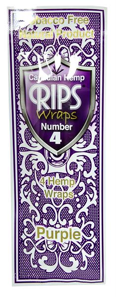 RIPS - Canadian Hemp Wraps - Number 4 - Purple - Box - 15 x 4 Stück