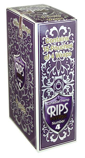 RIPS - Canadian Hemp Wraps - Number 4 - Purple - Box - 15 x 4 Stück Bild 2