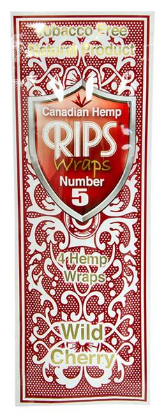 RIPS - Canadian Hemp Wraps - Number 5 - Wild Cherry - Box - 15 x 4 Stück
