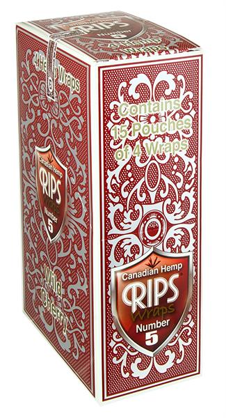 RIPS - Canadian Hemp Wraps - Number 5 - Wild Cherry - Box - 15 x 4 Stück Bild 2