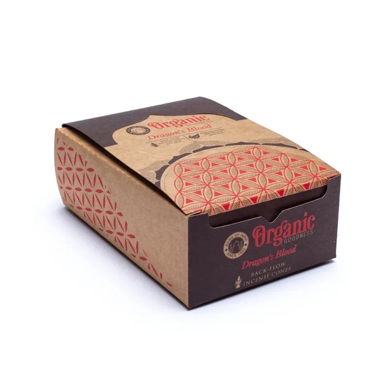Rückfluss Räucherkegel - Organic Goodness - Drachenblut - Display - 6 x 12 Stück Bild 3