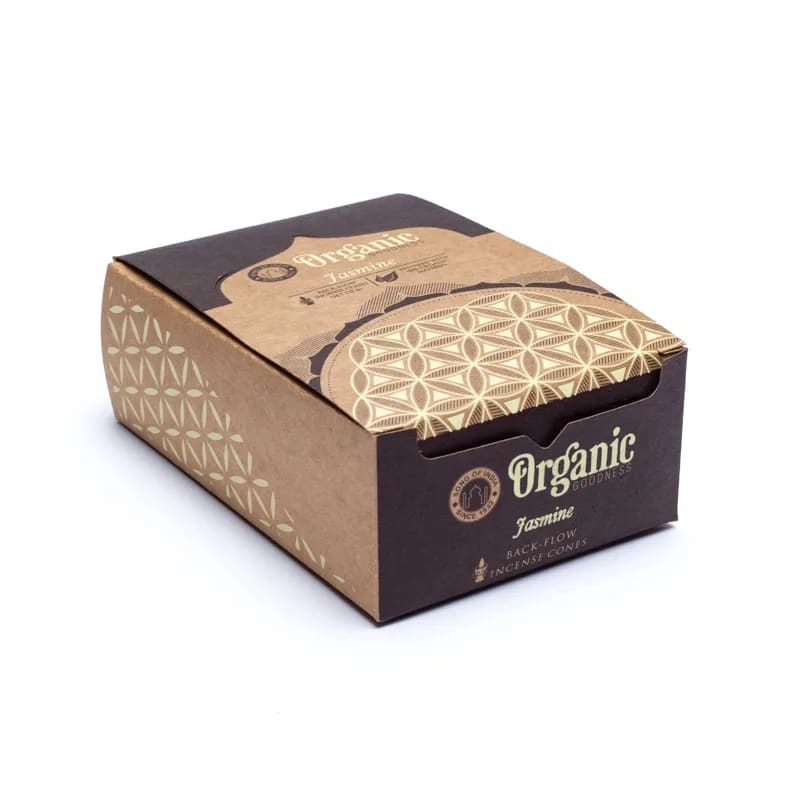 Rückfluss Räucherkegel - Organic Goodness - Jasmin - Display - 6 x 12 Stück Bild 3