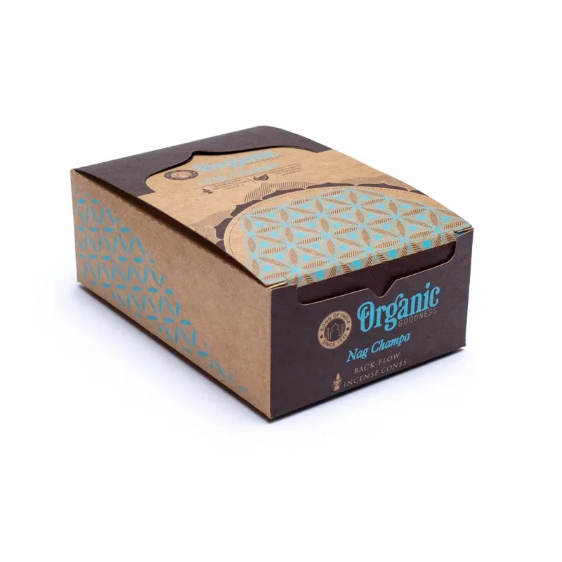 Rückfluss Räucherkegel - Organic Goodness - Nag Champa - Display - 6 x 12 Stück Bild 3