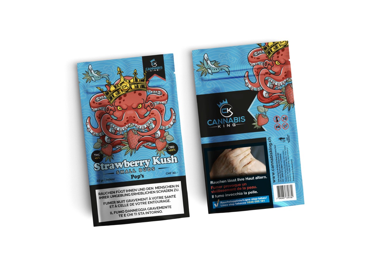 Cannabis King - Strawberry Kush Indoor CBD Pop's - 22g