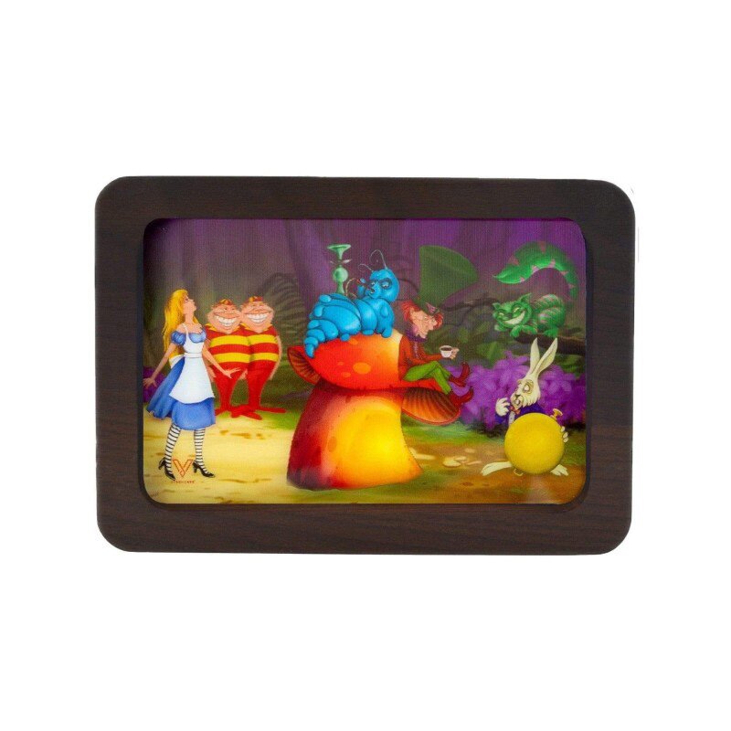 V Syndicate - 3D Wood Rolling Tray - 20 x 14cm - Alice Mushroom