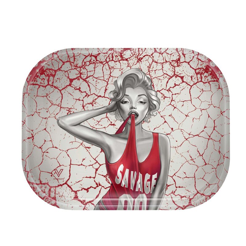 V Syndicate - Metal Rolling Tray - 18 x 14cm - Dank Diva