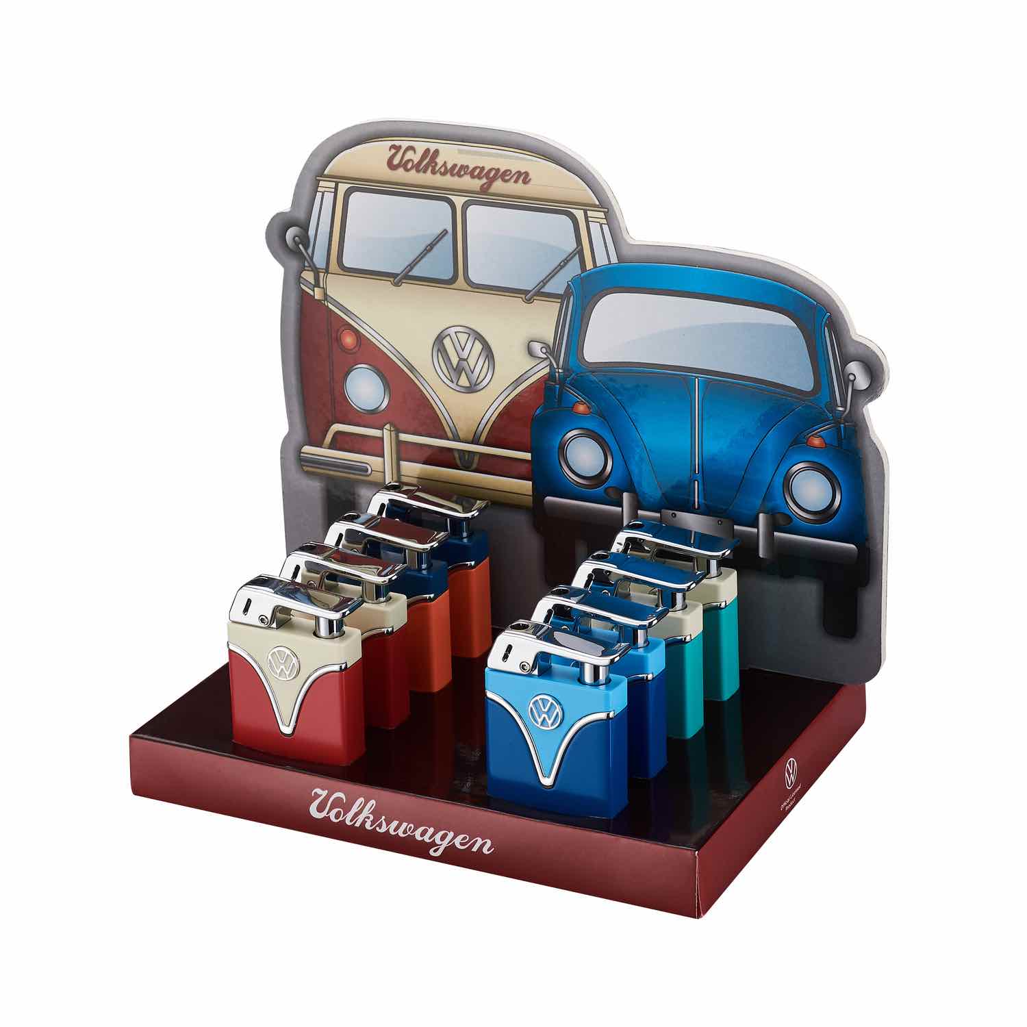 VW Bulli - Feuerzeug - Tankkanister - Display - 8 Stück