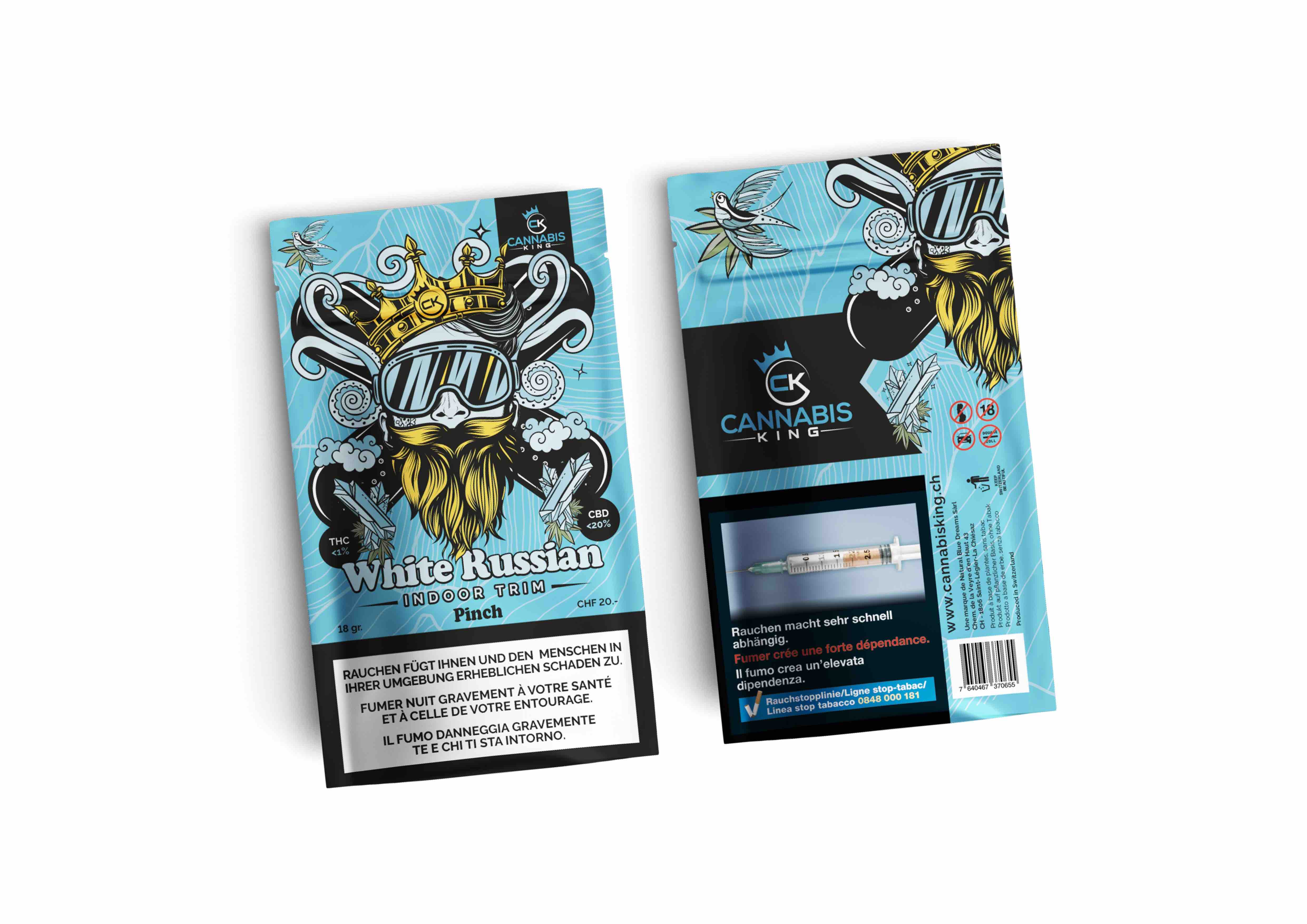 Cannabis King - White Russian Indoor CBD Pinch - 18g