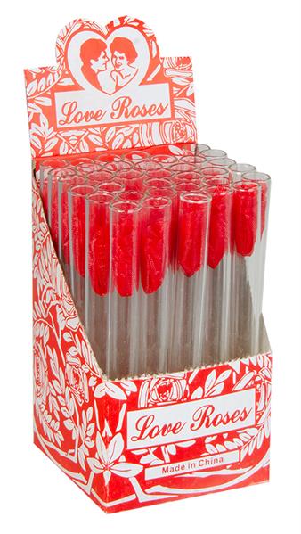 Ziehrohr Glas - Love Roses - 100mm - Display - 36 Stück